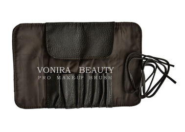 Αναδρομική ρόλος-επάνω τσάντα βουρτσών Makeup με PU λουριών ζωνών την καλλυντική τσάντα περίπτωσης μολυβιών μανδρών