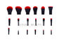 Συνθετική τρίχα βουρτσών Makeup σύνολο βουρτσών ινών διδύμου 18 ιδιωτικό ετικετών κομματιού