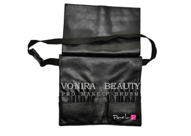 Επαγγελματική PU καλλυντική Makeup τσάντα βουρτσών με το Μαύρο λουριών ζωνών καλλιτεχνών