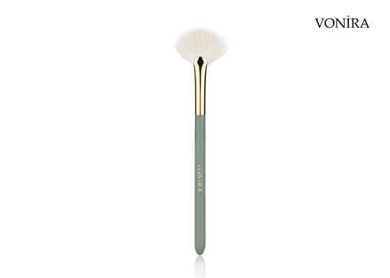 Vonira Custom Wholesale Natural White Goat Hair Fan Highlighter Brush με υπηρεσία ιδιωτικής ετικέτας