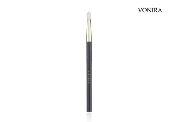Vonira Custom Wholesale φυσικά λευκά κατσίκια μαλλιά επίπεδα σκούρο καφέ χειριστή ματιών Crease μακιγιάζ βούρτσα