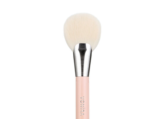 Vonira Beauty Luxury Fan Brush με Vegan Cruelty Free Taklon Συνθετικά μαλλιά και ανακυκλώσιμο ξύλινο χερούλι από βερίκη - χειροποίητη βούρτσα με σκόνη