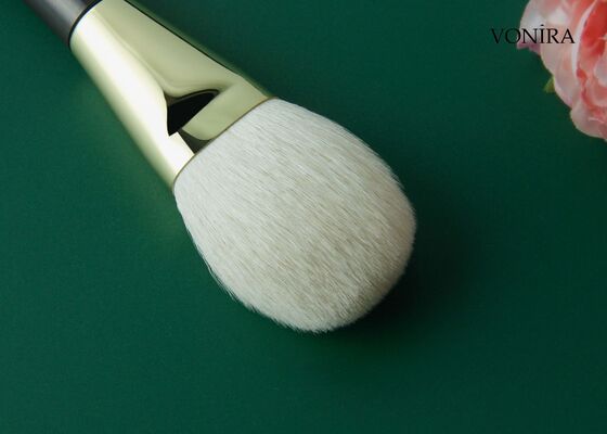 Vonira Custom Wholesale φυσικά λευκά κατσίκια μαλλιά επίπεδα σκούρο καφέ λαβή Μεγάλη βούρτσα για μακιγιάζ