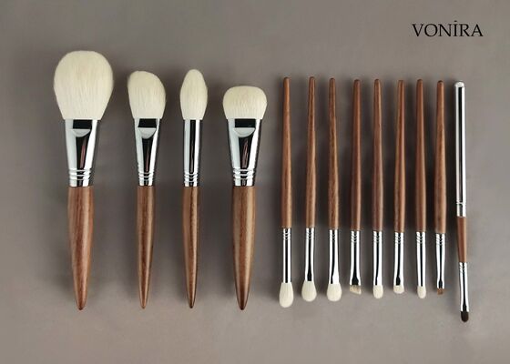 Vonira Custom χονδρικής πώλησης φυσικής τρίχας ζώων καστανή έβενος λαβή μακιγιάζ ματιών βούρτσα φρυδιών
