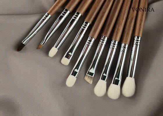 Vonira Custom Wholesale φυσικά λευκά κατσίκια μαλλιά καφέ ιβάνιο χερούλι μακιγιάζ μάτι κάλυμμα αναμειγνύοντας βούρτσα
