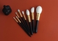 8 ουσιαστικές βούρτσες Makeup τρίχας αιγών κομματιών που τίθενται με τη χρυσή Ferrule σχεδίων καλωδίων ξύλινη λαβή