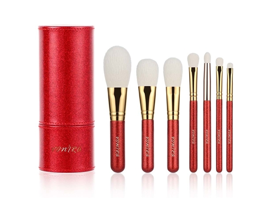 Οι επαγγελματικές βούρτσες Makeup Χριστουγέννων Vonira καθορισμένες 7pcs ακτινοβολούν καλλυντική εξάρτηση εργαλείων βουρτσών για το κόκκινο χρώμα δώρων γενεθλίων κοριτσιών