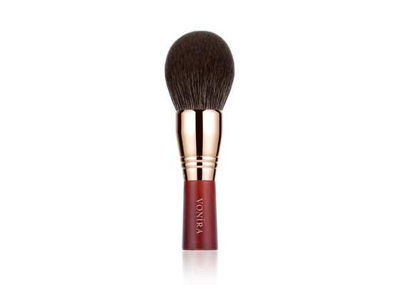 Μεγάλη καλυμμένη δια θόλου βούρτσα Makeup σκονών διάχυσης Rouded βουρτσών σκονών πολυτέλειας υψηλής πυκνότητας ομορφιάς Vonira με ροδαλό Ferrule χαλκού