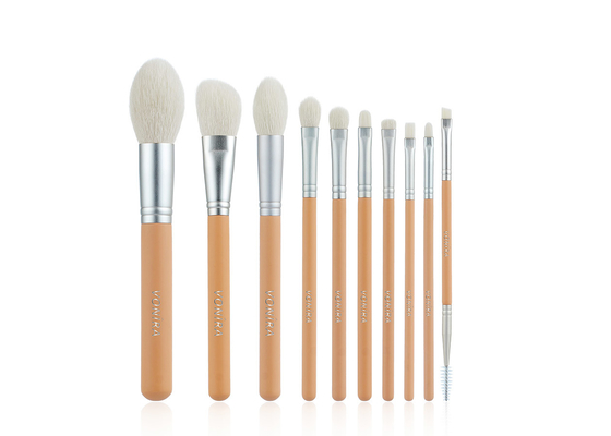 Vonira Beauty Custom Nude Ροζ χρώμα Basic 10 κομμάτια Μακιγιάζ Βούρτσες Συλλογή Set de Brochas de Maquillaje Επαγγελματική