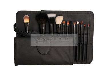 Βασική 12PCS καλλυντική Makeup φυσική ζωική & συνθετική τρίχα ασφαλίστρου βουρτσών καθορισμένη με την περίπτωση