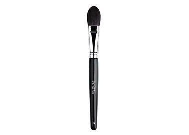 Ιδιωτική ετικετών κουπιών βούρτσα Makeup μάγουλων μορφής ακριβής με την μπλε τρίχα σκιούρων πολυτέλειας