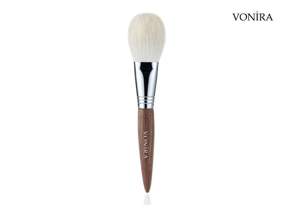 Vonira Custom Wholesale φυσικά λευκά κατσίκια μαλλιά καφέ ιβάνιο χερούλι μακιγιάζ προσώπου σκόνη βούρτσας