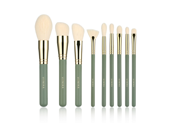Vonira ομορφιάς 9PCS πράσινες συνθετικές ινών Makeup βούρτσες Brochas Maquillaje Makeup βουρτσών καθορισμένες